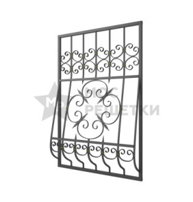 Решетка на окно дутая кованая 8-2